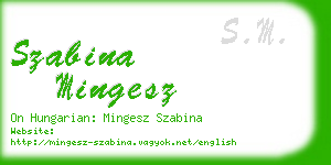 szabina mingesz business card